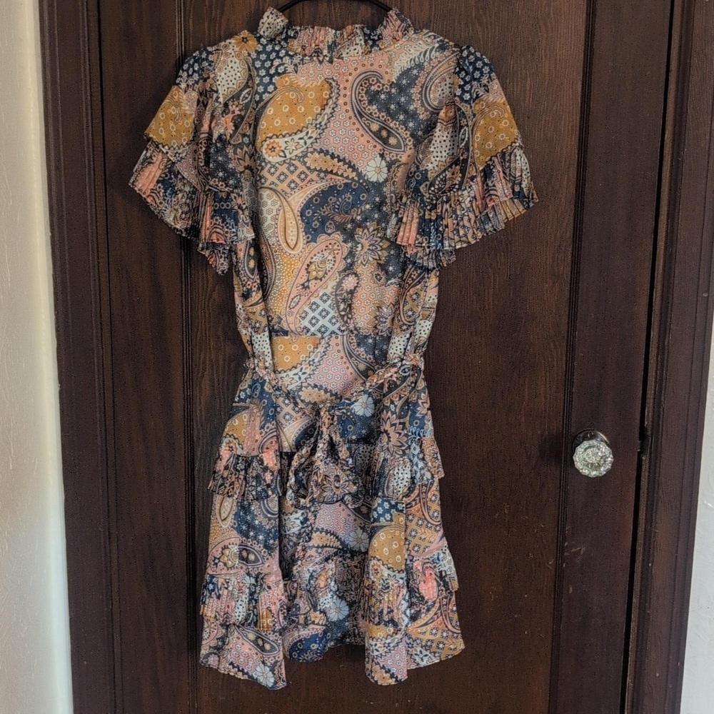 Alden Adair Courtney Paisley Dress Sz S - Picture 9 of 12